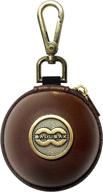 🎱 ballsak pro - brass/brown - clip-on cue ball case: ultimate cue ball bag with extra strong strap design! логотип