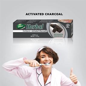 img 2 attached to Dabur Activated Charcoal Herbal Toothpaste - Teeth Whitening, 100ml