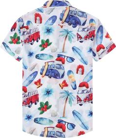 img 3 attached to Damipow Christmas Hawaiian Shirts Tropical Outdoor Recreation for Outdoor Clothing