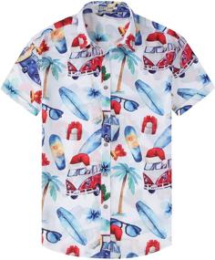 img 4 attached to Damipow Christmas Hawaiian Shirts Tropical Outdoor Recreation for Outdoor Clothing