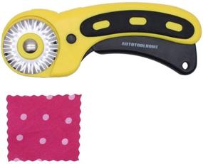 img 2 attached to 🔪 AUTOTOOLHOME 45mm Wavy Rotary Cutter: 10pc Pinking Blades, Ideal for Fabric, Paper, Leather & Sewing Projects