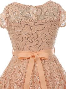 img 1 attached to 👗 Stunning IGirldress Sleeve Floral Glitter Dresses: Perfect Holiday Girls' Clothing