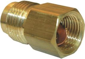 img 1 attached to 💪 LASCO 17-5833 3/8" Female Flare x 1/2" Male Flare Brass Adapter, 1-Pack - Enhanced SEO