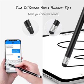 img 2 attached to 🖊️ Abiarst Stylus Pens: High-Precision Capacitive Stylus for iPad, iPhone, Samsung Galaxy & More - 4-Pack Black/Blue/Silver/Rose Gold