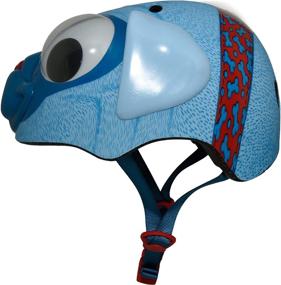 img 1 attached to 🔵 Eye-Catching Bell Raskullz Pugsley Pug Blue Helmet with Googly Eyes – Enhancing Safety and Style