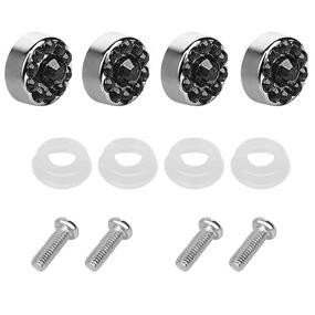 img 2 attached to 🔩 Enhance Your Vehicle's Style with FEENM Bling Bling License Plate Frame Screws Bolt Covers Caps Fasteners (Black)