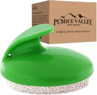 🦶 pumice stone for feet - callus corn removal with handle - pedicure exfoliator for dry dead skin, heels, elbows, hands - foot care scrubber logo