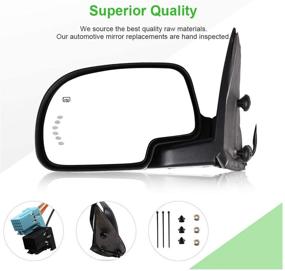 img 3 attached to SCITOO Driver Side Door Mirror, Compatible with 2003-2007 Chevy Silverado, Suburban, Tahoe, GMC Sierra, Yukon (2007 Classic), Power Adjusted Heated Manual Folding - Enhanced SEO