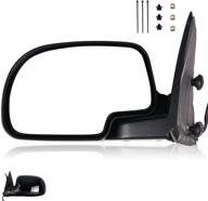 scitoo driver side door mirror, compatible with 2003-2007 chevy silverado, suburban, tahoe, gmc sierra, yukon (2007 classic), power adjusted heated manual folding - enhanced seo logo