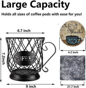 img 2 attached to ☕️ Black Coffee Pod Holder for K Cups: Stylish Storage Organizer + Coaster