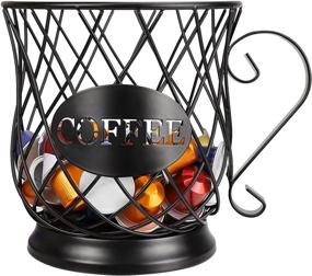 img 4 attached to ☕️ Black Coffee Pod Holder for K Cups: Stylish Storage Organizer + Coaster