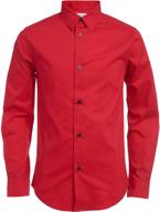 calvin klein boys' button dress shirt: tops, tees & shirts collection for stylish kids logo