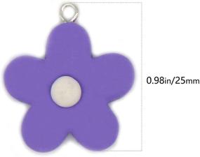 img 3 attached to 🌸 20 Colorful Flower Pendant Charms for DIY Jewelry Making and Crafting - Perfect for Earrings, Bracelets, and Charming Accessories for Girls