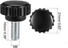 img 3 attached to Uxcell Thread Knurled Clamping Knobs Fasteners and Screws