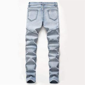 img 3 attached to Wedama Distressed Skinny Wrinkled Stretch Boys' Clothing via Jeans