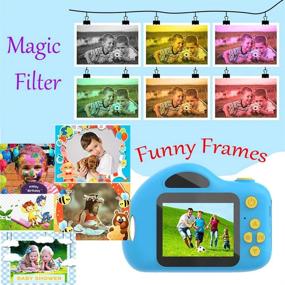 img 1 attached to Toys For 4-8 Year Old Boys Kids Camera Gifts For Children Compact Cartoon Camcorder With 1080P And 2