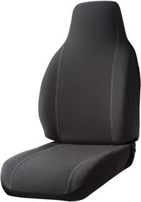 img 2 attached to 🚗 Fia SP87-34 Custom Fit Front Seat Cover Bucket Seats - Black Poly-Cotton