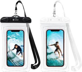 img 4 attached to 📱 F-color Waterproof Phone Case, 2 Pack Transparent PVC Waterproof Phone Pouch Dry Bag, Beach Accessories for Vacation, Kayaking, Camping, Snorkeling, and Cruise, Compatible for iPhone 12 Pro Max, XR, 8, 7, Galaxy - Enhanced SEO