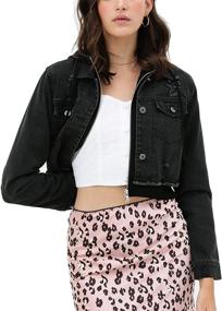 img 4 attached to TheSimple Womens Cropped Layered Hoodie Women's Clothing in Coats, Jackets & Vests