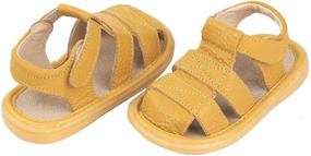 img 2 attached to LONSOEN Toddler Outdoor Leather Sandals Boys' Shoes in Outdoor