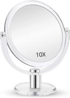 💄 fabuday double sided magnifying makeup mirror: 1x and 10x magnification, ideal table top vanity mirror for home bathroom logo