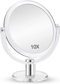 img 4 attached to 💄 Fabuday Double Sided Magnifying Makeup Mirror: 1X and 10X Magnification, Ideal Table Top Vanity Mirror for Home Bathroom