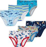 pack of 6 baby soft cotton underwear for little boys - dinosaur briefs, toddler shark undies, children truck panties logo