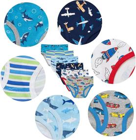 img 2 attached to Pack of 6 Baby Soft Cotton Underwear for Little Boys - Dinosaur Briefs, Toddler Shark Undies, Children Truck Panties