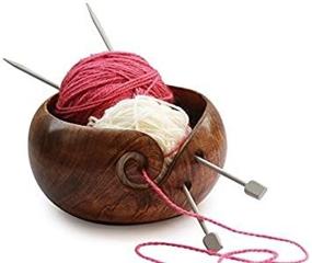 img 3 attached to 🧶 ABHANDICRAFTS - 6 Inch Yarn Bowl: Perfect Knitting and Crochet Accessory for Moms and Grandmothers