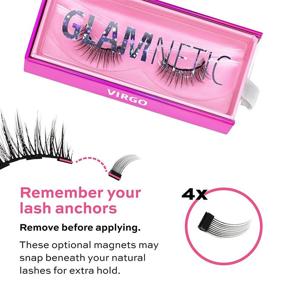 img 3 attached to 🌟 Glamnetic Virgo Vegan Magnetic Lashes: Short Round Faux Mink Lashes for a Natural Look; Reusable up to 60 times - 1 Pair