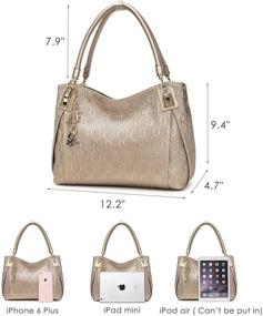 img 3 attached to Handbags Capacity Top Handle Signature Shoulder Women's Handbags & Wallets