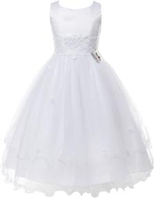 img 3 attached to OLIVIA KOO Girls Graceful First Communion Dress: Sizes 2-16 – Elegant & Stylish