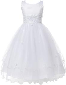 img 4 attached to OLIVIA KOO Girls Graceful First Communion Dress: Sizes 2-16 – Elegant & Stylish