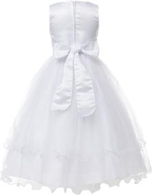 img 1 attached to OLIVIA KOO Girls Graceful First Communion Dress: Sizes 2-16 – Elegant & Stylish
