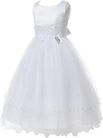 img 2 attached to OLIVIA KOO Girls Graceful First Communion Dress: Sizes 2-16 – Elegant & Stylish