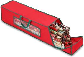 img 4 attached to 🎁 Sunkorto Wrapping Paper Storage: 42-inch Long Gift Wrap Organizer with 600D Tear-Proof Fabric - Under Bed Storage for Wrapping Paper Rolls, Christmas & Holiday Accessories
