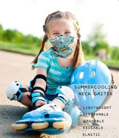 img 1 attached to 3PC Kids Neck Gaiter: Lightweight, Breathable, Washable for Boys & Girls - Ideal for Cycling, School, Sports & Outdoor Activities