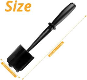 img 3 attached to 🍔 KUFUNG Kitchen High-Quality Meat Chopper, Masher & Smasher for Ground Meat including Hamburger, Beef, and Turkey - Hamburger Utensil for Effortless and Efficient Chopping, Ground Beef Tool with Meat Fork (Size M, Black)