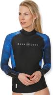 aqua lung womens sleeve rashguard logo