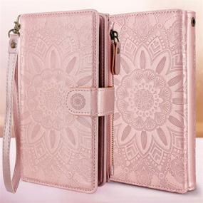 img 3 attached to Harryshell Detachable Magnetic Zipper Wallet Leather Case Cash Pocket With 12 Card Slots Holder Wrist Strap For Samsung Galaxy S21 Ultra 5G (6 Cell Phones & Accessories