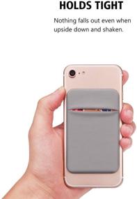 img 2 attached to OBVIS Cell Phone Pocket Self Adhesive Card Holder Stick On Wallet Sleeve With 3M Adhesive RFID Card ID Credit Card ATM Card Holder For IPhone Android 2 Pack Gray