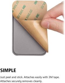 img 1 attached to OBVIS Cell Phone Pocket Self Adhesive Card Holder Stick On Wallet Sleeve With 3M Adhesive RFID Card ID Credit Card ATM Card Holder For IPhone Android 2 Pack Gray