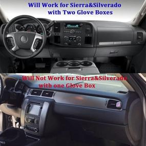 2007 - 2013 Chevy Silverado GMC Sierra Dash Cover with Dual Glovebox in Black