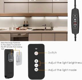 img 1 attached to 🔆 TRUEPIN Under Cabinet LED Lighting Kit - 6PCS 48 LEDs Cabinet Light Strips with Remote Control Dimmer for Kitchen Cabinets, Counters, Closets, and Shelves - 3000-6000K - Cold White, Warm White, Natural White