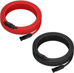 img 4 attached to 🔌 Ansxiy 10AWG Solar Panel Wire Kit - 5FT Red + 5FT Black Extension Cable with Weatherproof Connectors