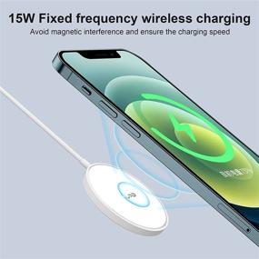 img 2 attached to 🔌 Vebach Magnetic Wireless Charger for iPhone 12, 15W Fast Charging Pad with MagS Technology, Type C & USB A Port Compatible with iPhone 12/12 Mini/12 Pro/12 Pro Max, AirPods Pro/2