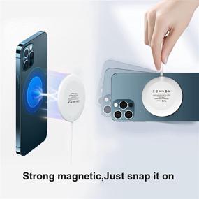 img 3 attached to 🔌 Vebach Magnetic Wireless Charger for iPhone 12, 15W Fast Charging Pad with MagS Technology, Type C & USB A Port Compatible with iPhone 12/12 Mini/12 Pro/12 Pro Max, AirPods Pro/2