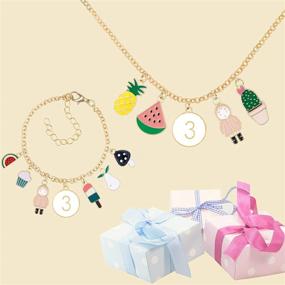 img 2 attached to 🎀 Stunning Girls' Birthday Decorations Jewelry: Necklace and Bracelet Collection