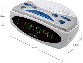 img 3 attached to 🕰️ HANNLOMAX HX-137CR Alarm Clock Radio: Dual Alarm, AM/FM PLL Radio, 0.9" Blue LED Display (White) - A Perfect Wake-Up Companion