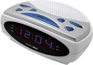 🕰️ hannlomax hx-137cr alarm clock radio: dual alarm, am/fm pll radio, 0.9" blue led display (white) - a perfect wake-up companion logo